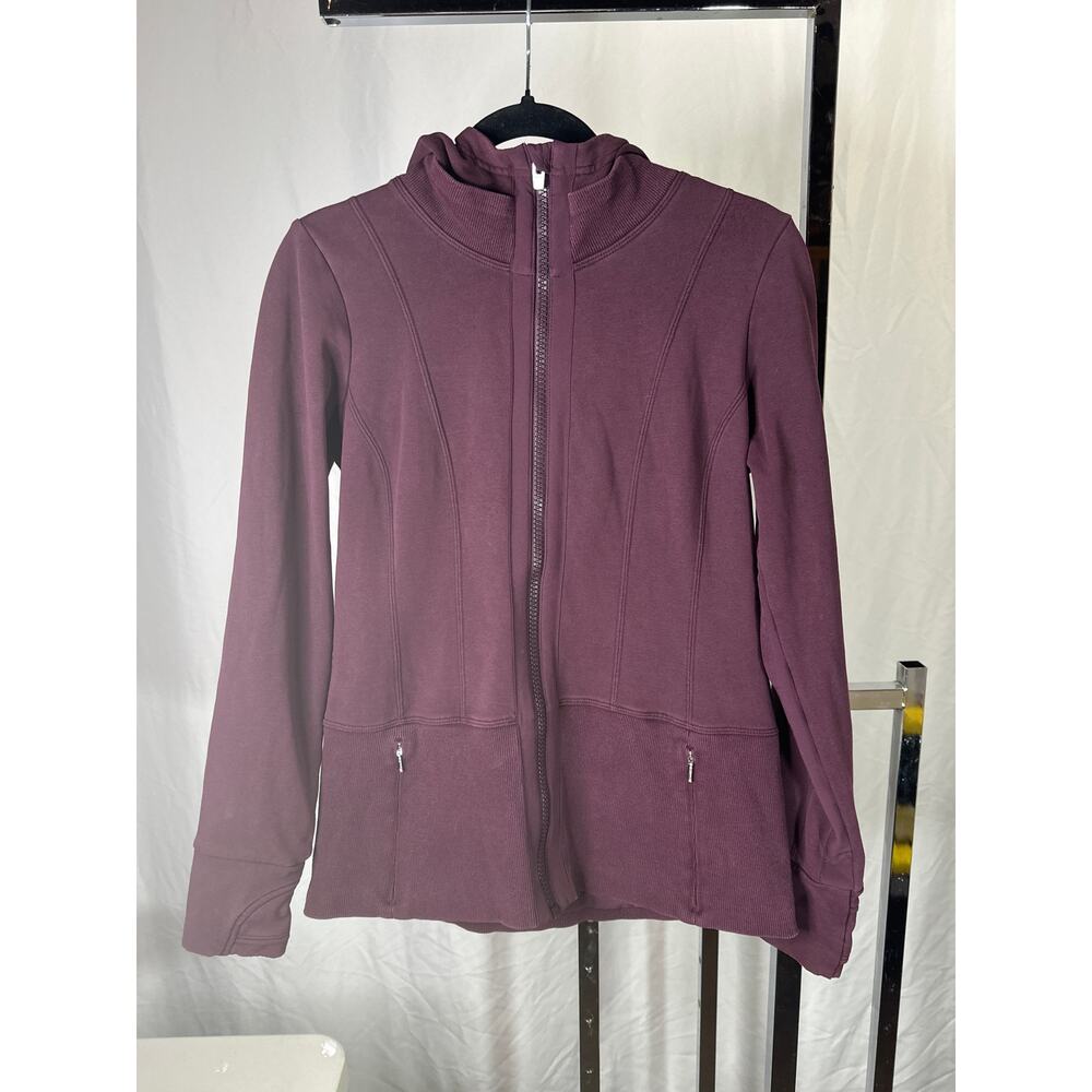 Athleta Womens Plum Athleisure Base Layer Activewear Gorpcore Cozy Hoodie | M